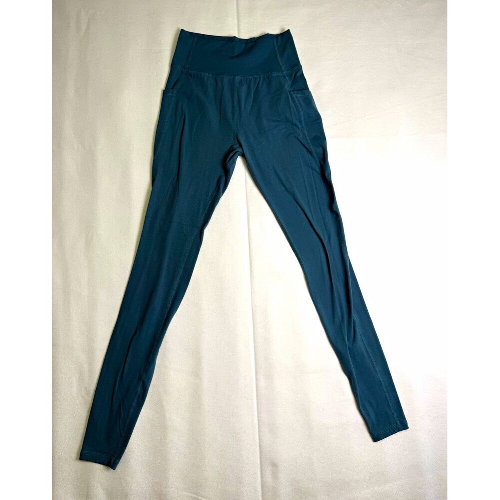 Alphalete Alphalux Women’s Teal High Rise Pocket Ankle Leggings Size S
